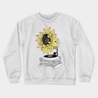 Sunflower record player Crewneck Sweatshirt